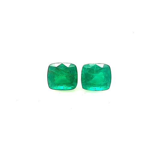 1.56ct Pair of Vivid Green Emeralds