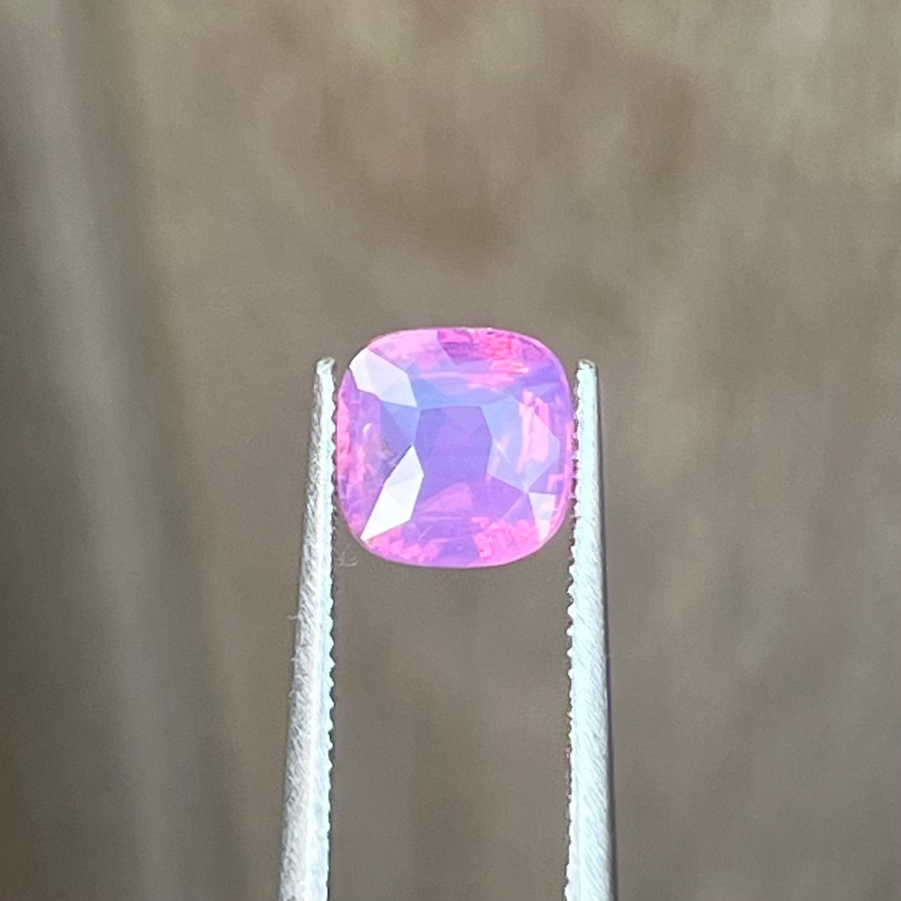 2.05ct Unheated Silky Purplish Pink Orange Sapphire