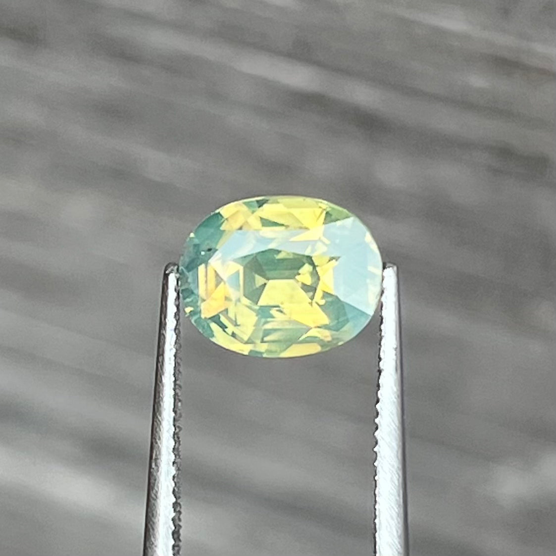 2.06ct Unheated Green Yellow Opalescent Sapphire