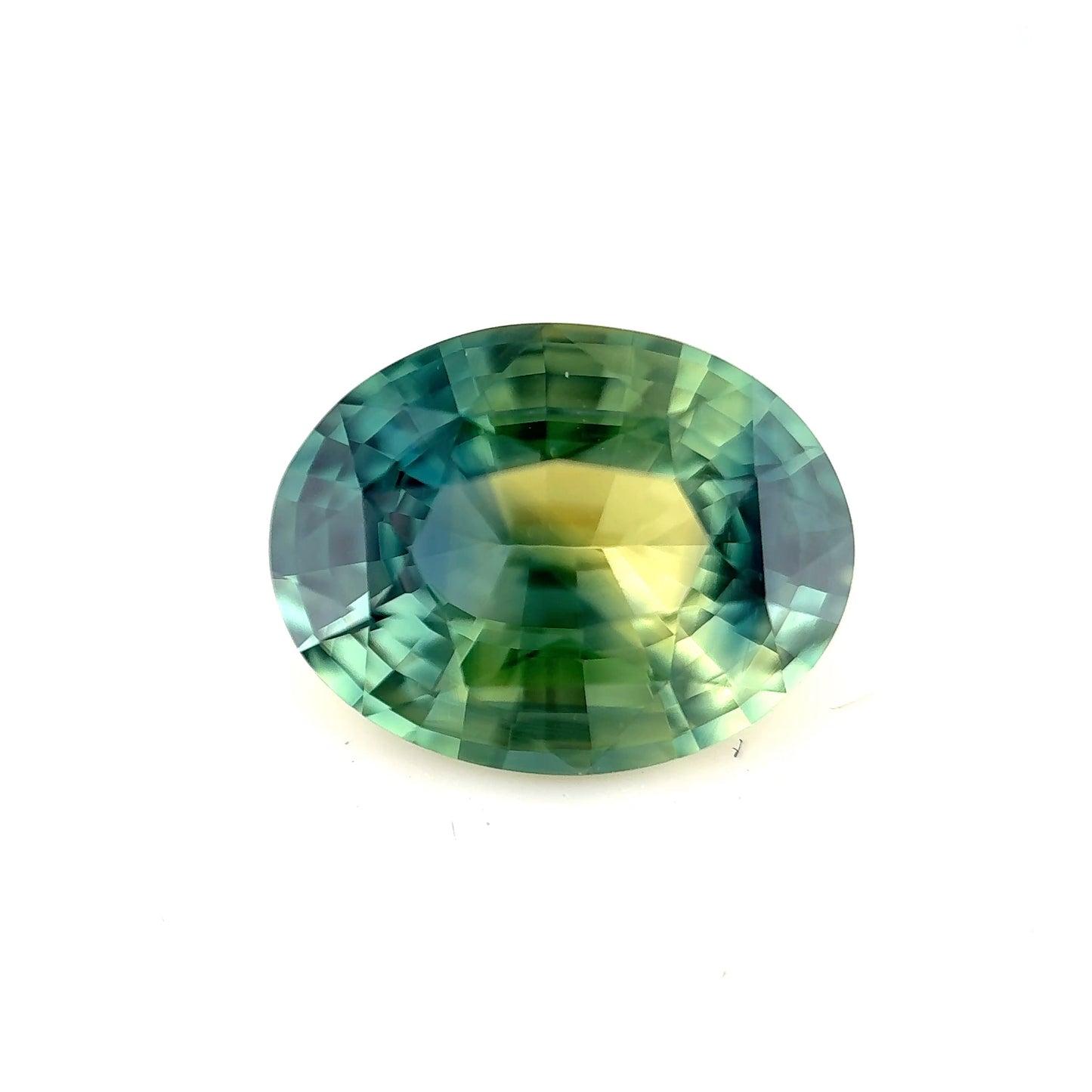4.01ct Unheated Bi-Colour Teal Sapphire