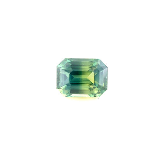 1.47ct Unheated Bi-colour Green Sapphire - 6.79 x 5.22 x 4.52mm