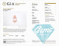 1.55ct Unheated Orange Sapphire - 9.66 x 5.28 x 3.86mm - with GIA report