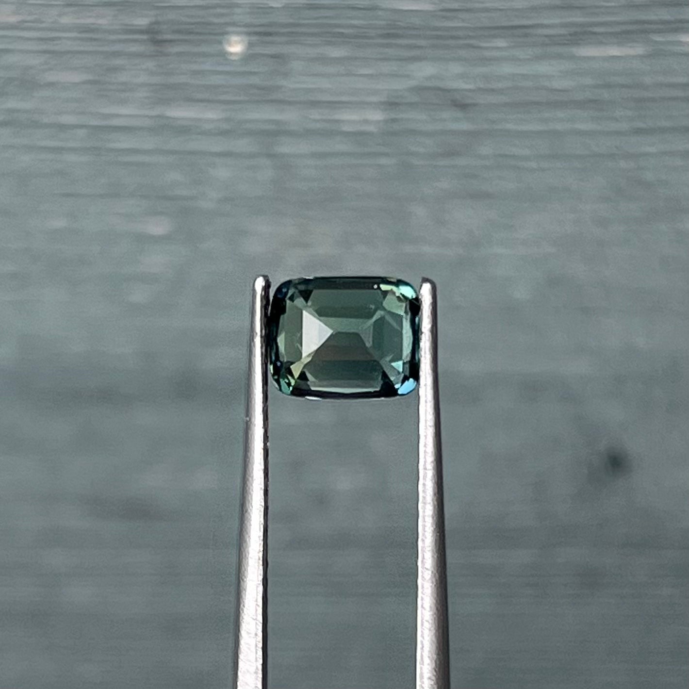 1.55ct Unheated Green Sapphire - 6.50 x 5.32 x 4.42mm