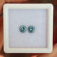 Pair of 4.4mm Unheated Teal Sapphires - 0.91ct