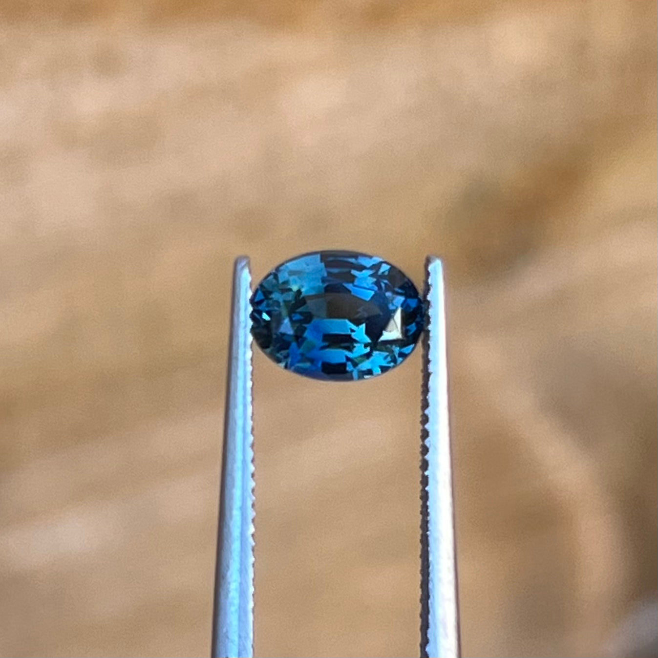 1.14ct Unheated Teal Sapphire