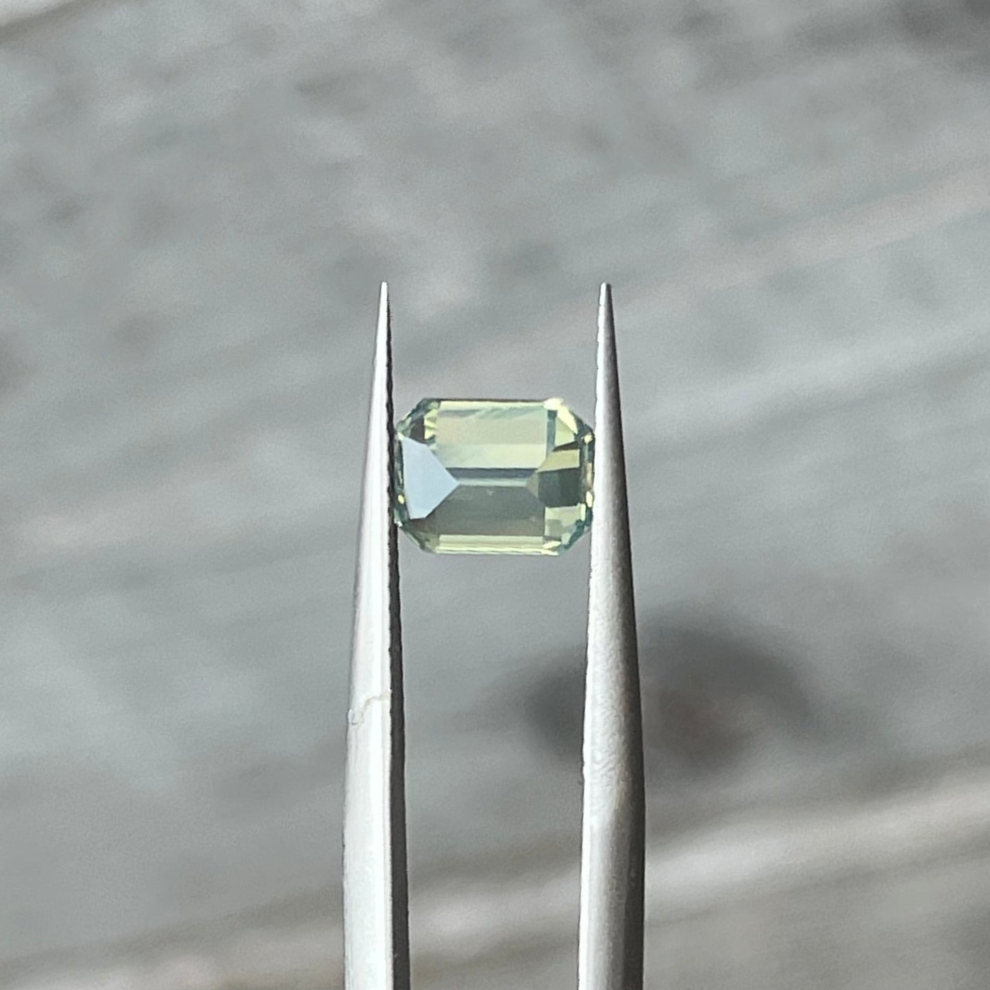 1.55ct Unheated Smoky Green Yellow Sapphire