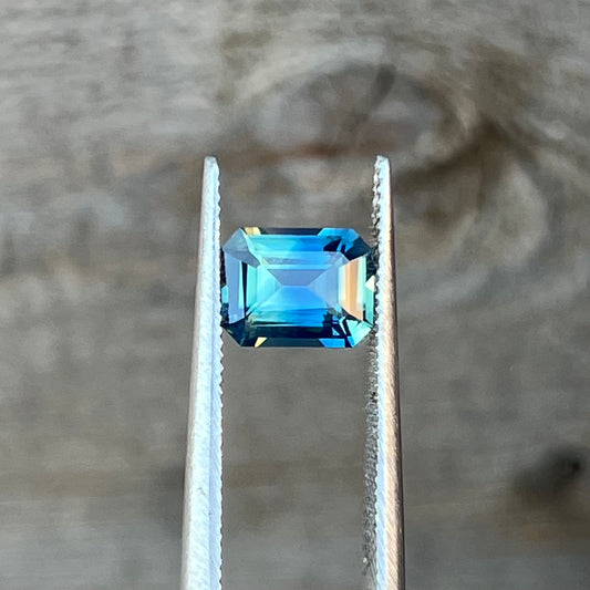 1.53ct Unheated Bi-colour Teal Sapphire