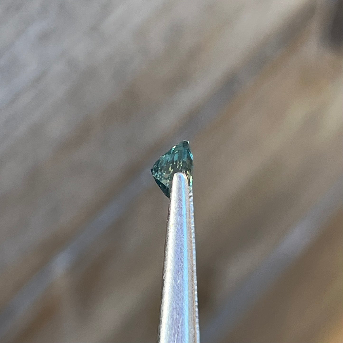 1.56ct Unheated Green Teal Sapphire