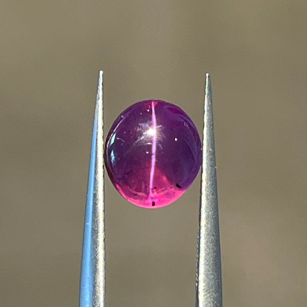 3.43ct Unheated Purple Cats Eye Sapphire - with GIA Notable rare gemstone Letter