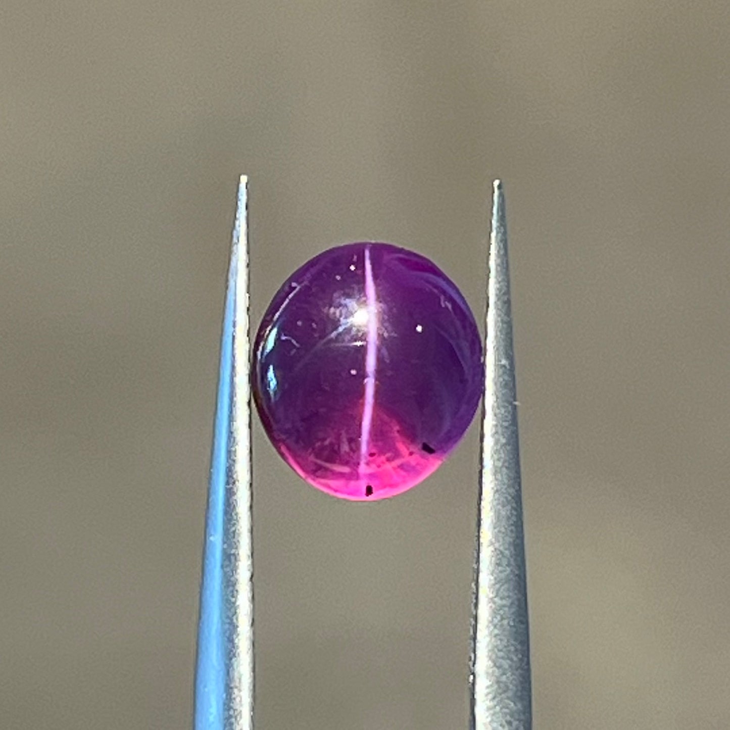 3.43ct Unheated Purple Cats Eye Sapphire - with GIA Notable rare gemstone Letter