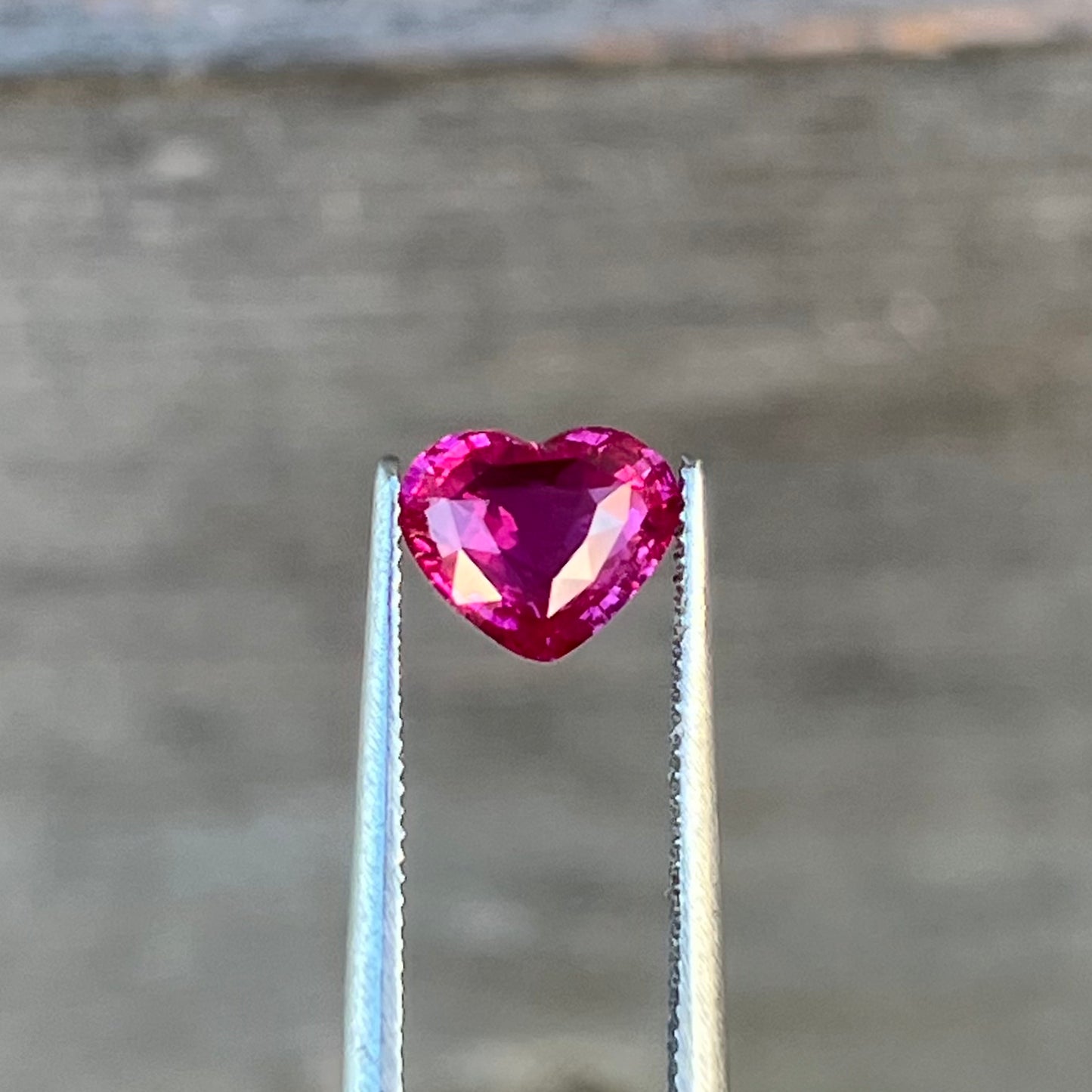 1.55ct Unheated Ceylon Vivid Pinkish Red Ruby