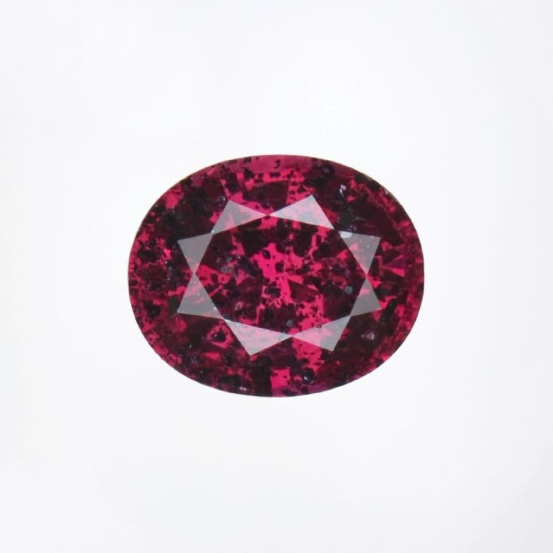 1.55ct Unheated Madagascar Purplish Red Ruby - 7.07 x 5.81 x 4.44mm - with GIA report