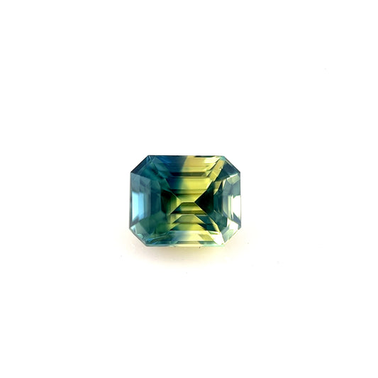 1.07ct Unheated Teal & Yellow Bi-Colour Sapphire