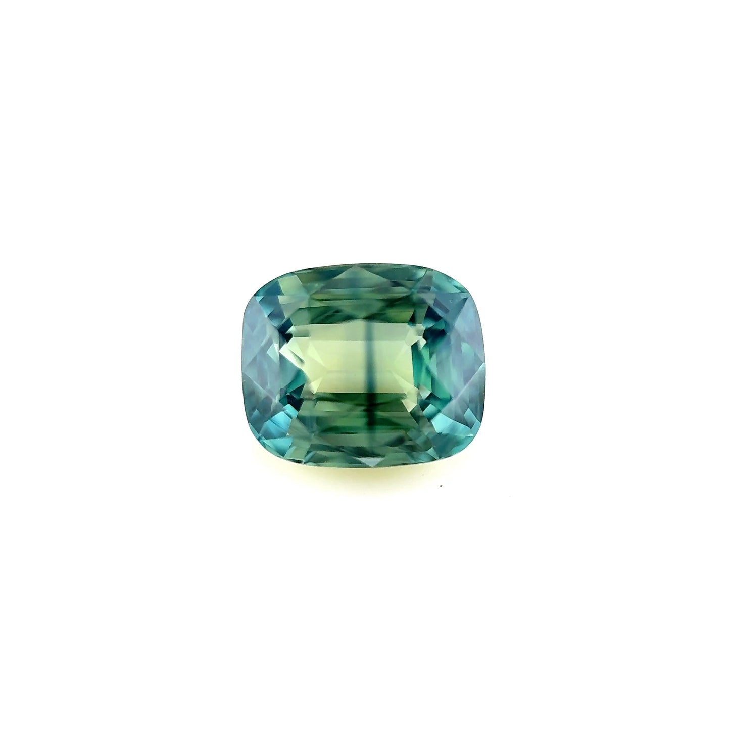 2.09ct Unheated Bi-colour Teal Sapphire - 7.34 x 6.24 x 4.52mm