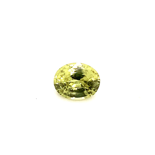 2.28ct Unheated Yellowish Green Sapphire